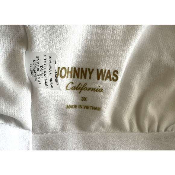 JOHNNY WAS Bella Womens Size 3X Multicolor Boho Floral Halter Peplum Tankini Top - Picture 4 of 11